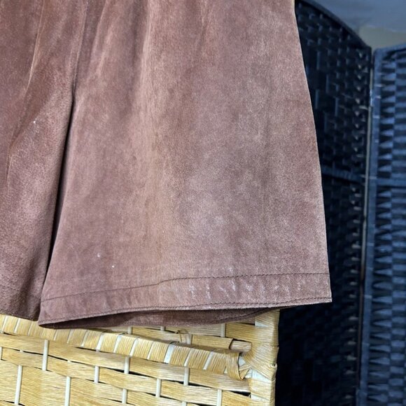 International Leather Collection Womens Vintage Short Size 9/10 Brown Suede - Picture 6 of 9
